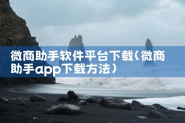 微商助手软件平台下载