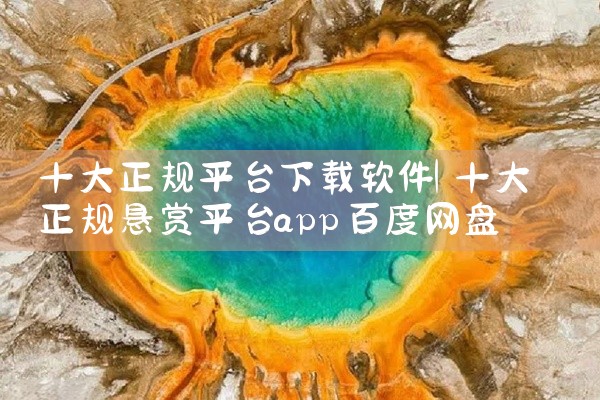 十大正规平台下载软件