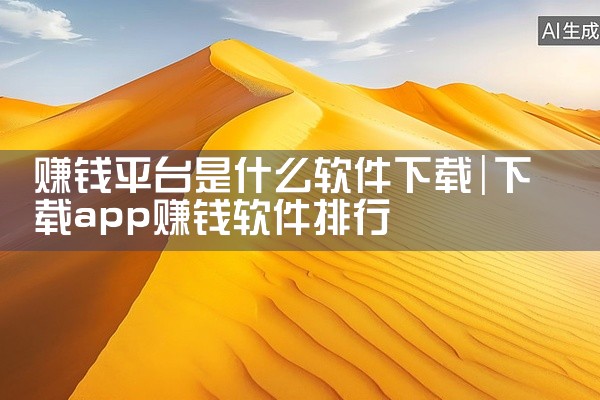 赚钱平台是什么软件下载